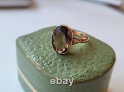 Vintage Beautiful 14K/583 GOLD Russian Soviet USSR ring Stone Perfec Size 6
