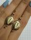 Vintage Classic Chic Earrings Samovars Russian Ussr Jewelry Gold 14k 583 5.7 Gr