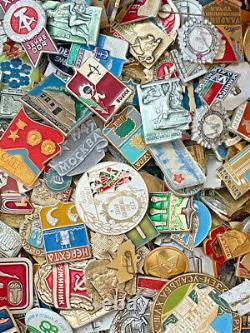 Vintage Collection Russian Soviet Pin Badge USSR Set 100 pcs