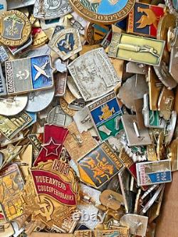 Vintage Collection Russian Soviet Pin Badge USSR Set 100 pcs