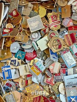 Vintage Collection Russian Soviet Pin Badge USSR Set 100 pcs