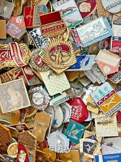 Vintage Collection Russian Soviet Pin Badge USSR Set 100 pcs
