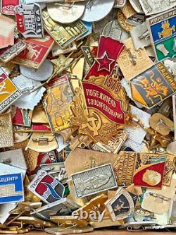 Vintage Collection Russian Soviet Pin Badge USSR Set 100 pcs