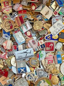 Vintage Collection Russian Soviet Pin Badge USSR Set 100 pcs