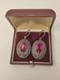 Vintage Earrings Ruby Soviet Women's Jewelry Ussr Ruby Russian Silver 875