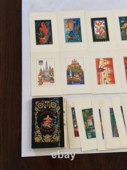 Vintage Golden Circle USSR Russian Postcard Set 32 Cards Aurora Art Soviet 1972