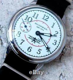 Vintage LACO Wrist Watch Russian USSR Aviator Soviet Mechanical Rare Men's Servi