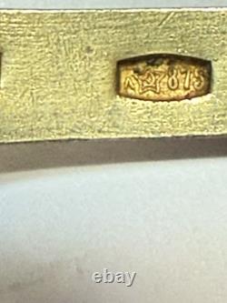 Vintage Leningrad 875 Silver Russian / Soviet Enamel Spoons Lot Of 4