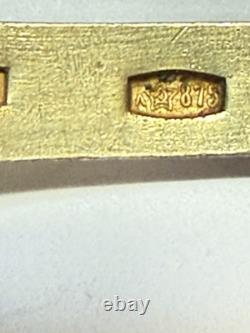 Vintage Leningrad 875 Silver Russian / Soviet Enamel Spoons Lot Of 4