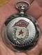 Vintage Molnija Russian Soviet Ussr Pocket Watch 1941-45 Cccp Flag Ww2