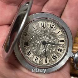 Vintage MOLNIJA Russian Soviet USSR POCKET WATCH 1941-45 CCCP FLAG WW2