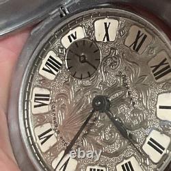 Vintage MOLNIJA Russian Soviet USSR POCKET WATCH 1941-45 CCCP FLAG WW2