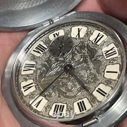 Vintage MOLNIJA Russian Soviet USSR POCKET WATCH 1941-45 CCCP FLAG WW2