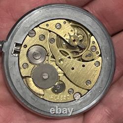 Vintage MOLNIJA Russian Soviet USSR POCKET WATCH 1941-45 CCCP FLAG WW2