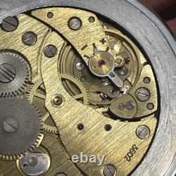 Vintage MOLNIJA Russian Soviet USSR POCKET WATCH 1941-45 CCCP FLAG WW2