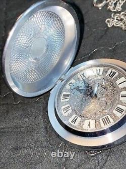 Vintage MOLNIJA Russian Soviet USSR POCKET WATCH 1941-45 CCCP FLAG WW2 EXCELLENT