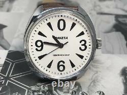 Vintage Men`s Wrist Watch Raketa Big Zero Russian Mechanical Soviet Watch USSR