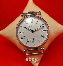 Vintage Molnia marriage USSR 3602 serviced Russian watch stainless steel 1980s