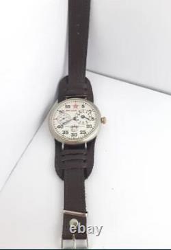 Vintage Molniya Regulator Watch Mechanical Aviator Soviet USSR Russian Star Dial