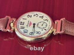 Vintage Molniya Watch Mechanical Aviator Wrist Golden Russian USSR Molnja Soviet