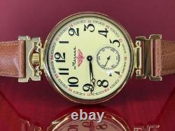 Vintage Molniya Watch Mechanical Aviator Wrist Golden Russian USSR Molnja Soviet