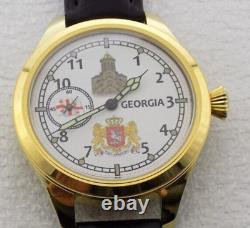 Vintage Molniya Watch Mechanical Men Wrist Russian USSR Soviet Georgia Rare Old