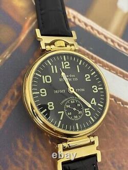 Vintage Molniya Watch Mechanical Soviet Russian USSR Molnija Men Leather Strap