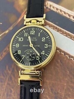 Vintage Molniya Watch Mechanical Soviet Russian USSR Molnija Men Leather Strap