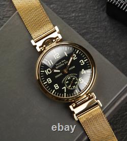 Vintage Molniya Watch Mechanical Soviet Russian USSR Molnija Men Leather Strap/