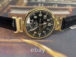 Vintage Molniya Watch Mechanical Soviet Russian USSR Molnija Men Leather Strap