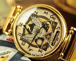 Vintage! Molniya Watch Mechanical Soviet USSR Russian Masonic Wrist Retro Molnij