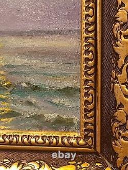 Vintage Oil Painting Silence After Victor Puzyrkov Ukraine Maritime Soviet USSR