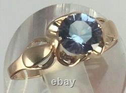 Vintage Original Soviet Russian Alexandrite Rose Gold Ring 583 14K, USSR