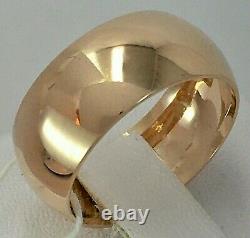 Vintage Original Soviet Russian Engagement Solid Rose Gold Ring 583 14K USSR