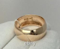 Vintage Original Soviet Russian Engagement Solid Rose Gold Ring 583 14K USSR