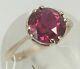 Vintage Original Soviet Russian Ring With Ruby Made Of Rose Gold 583 14k Ussr