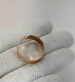 Vintage Original Soviet Russian Rose Gold Ring 583 14K USSR, Russian Gold Ring