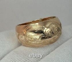 Vintage Original Soviet Russian Rose Gold Ring 583 14K USSR, Russian Gold Ring