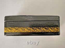 Vintage Palekh Russian USSR Lacquer Box 1988 #2136 Signed