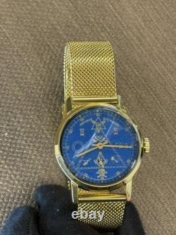 Vintage Pobeda Mechanical Masonic Symbol Watch USSR Men's Rare Russian Collect