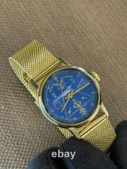 Vintage Pobeda Mechanical Masonic Symbol Watch USSR Men's Rare Russian Collect