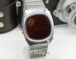 Vintage Pulsar Elektronika 1 Early Russian USSR Digital Red LED Wrist Watch