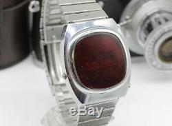 Vintage Pulsar Elektronika 1 Early Russian USSR Digital Red LED Wrist Watch