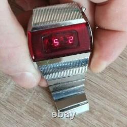 Vintage Pulsar Elektronika 1 First Russian USSR Digital Red LED Wrist Watch