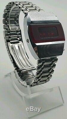Vintage Pulsar Elektronika 1 First Russian USSR Digital Red LED Wrist Watch 4295