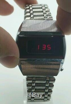 Vintage Pulsar Elektronika 1 First Russian USSR Digital Red LED Wrist Watch 4295