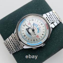 Vintage RAKETA 24 HOURS POLAR ANTARCTIC USSR Russian SOVIET Wristwatch 2623H