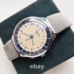 Vintage RAKETA 24 HOURS POLAR ANTARCTIC USSR Russian SOVIET Wristwatch 2623. H