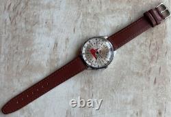 Vintage RAKETA 24 Hour POLAR ANTARCTIC USSR Russian Soviet Watch Watch Cal 2623H