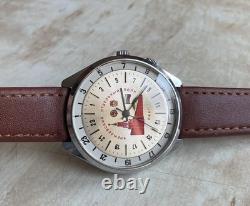 Vintage RAKETA 24 Hour POLAR ANTARCTIC USSR Russian Soviet Watch Watch Cal 2623H